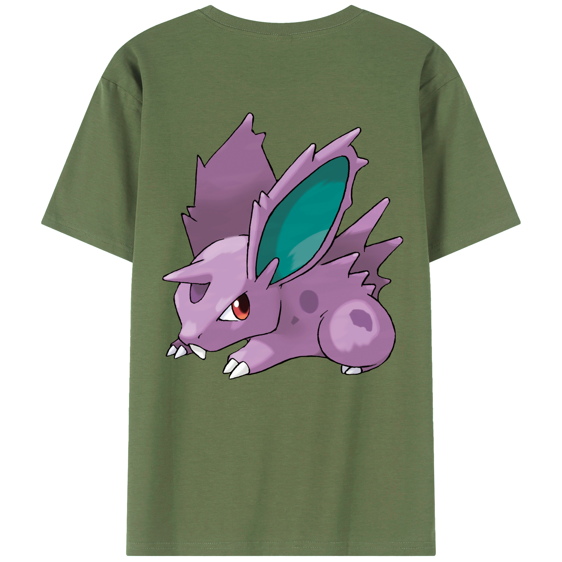 （画像用） ポケットモンスター Pokémon 綿100％ メンズ半袖Tシャツ（バックプリント） 通気性